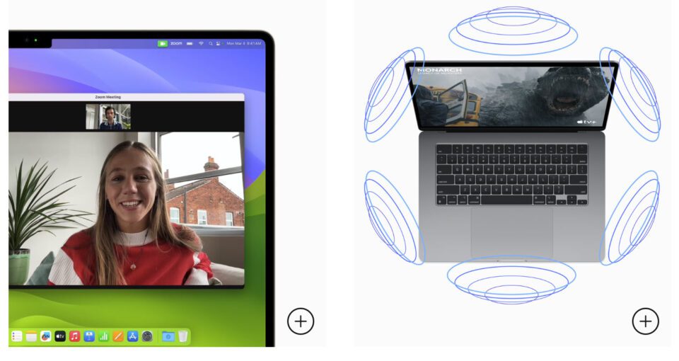 MacBook air m2 webcam speaker
